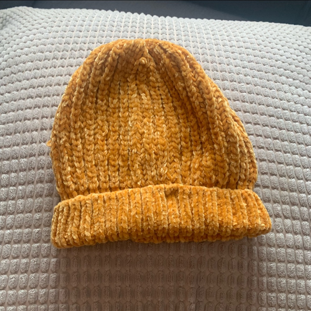 Golden Yellow / Orange Chenille Beanie